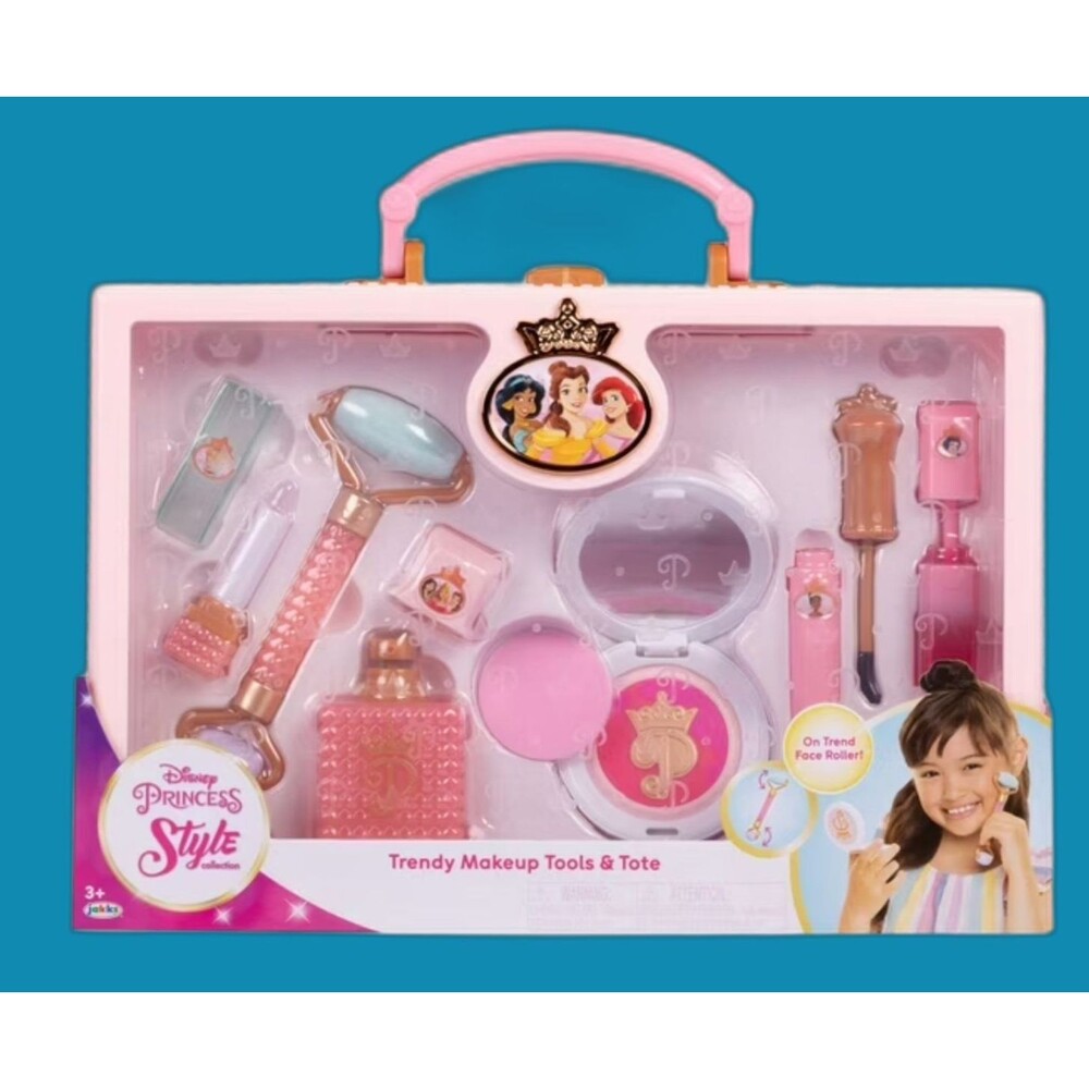 NIB Disney Princess Style Collection Makeup Tools Tote Tote Bag Playset 11 Pc